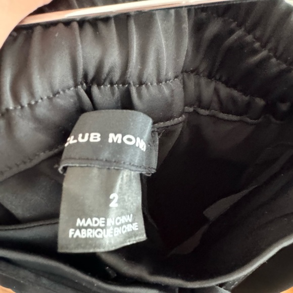 Club Monaco Silk Wide Pants Black Brand New Size 2 - Picture 8 of 8